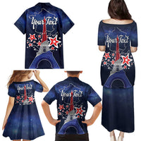 Personalized Happy Bastille Day Family Matching Puletasi and Hawaiian Shirt Vive la France!