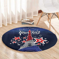 Personalized Happy Bastille Day Round Carpet Vive la France!