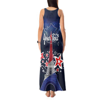Personalized Happy Bastille Day Tank Maxi Dress Vive la France!