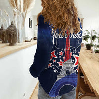 Personalized Happy Bastille Day Women Casual Shirt Vive la France!