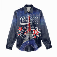 Personalized Happy Bastille Day Women Casual Shirt Vive la France!
