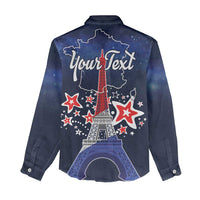 Personalized Happy Bastille Day Women Casual Shirt Vive la France!