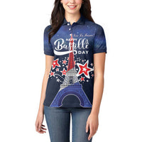 Personalized Happy Bastille Day Women Polo Shirt Vive la France!
