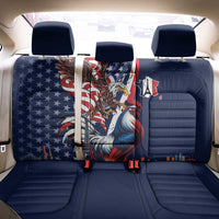 French American Heritage Month Back Car Seat Cover Gallic Rooster And Bald Eagle
