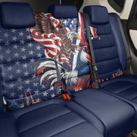 French American Heritage Month Back Car Seat Cover Gallic Rooster And Bald Eagle