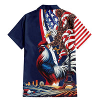French American Heritage Month Family Matching Mermaid Dress and Hawaiian Shirt Gallic Rooster And Bald Eagle