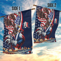 French American Heritage Month Garden Flag Gallic Rooster And Bald Eagle