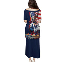 French American Heritage Month Puletasi Gallic Rooster And Bald Eagle