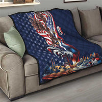 French American Heritage Month Quilt Gallic Rooster And Bald Eagle