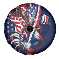 French American Heritage Month Spare Tire Cover Gallic Rooster And Bald Eagle