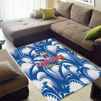 Football Cape Verde Blue Sharks Area Rug Rise Again Island