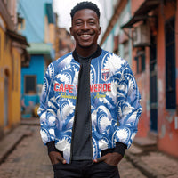 Custom Football Cape Verde Blue Sharks Bomber Jacket Rise Again Island