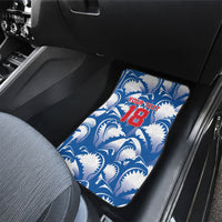 Custom Football Cape Verde Blue Sharks Car Mats Rise Again Island