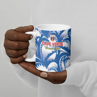 Custom Football Cape Verde Blue Sharks Ceramic Mug Rise Again Island