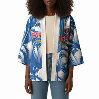 Custom Football Cape Verde Blue Sharks Kimono Rise Again Island