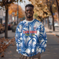 Custom Football Cape Verde Blue Sharks Sweatshirt Rise Again Island