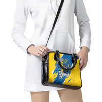 Sweden Flag Day Shoulder Handbag Majestic Elk Floral Nordic Heritage