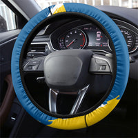 Sweden Flag Day Steering Wheel Cover Majestic Elk Floral Nordic Heritage