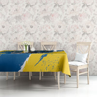Sweden Flag Day Tablecloth Majestic Elk Floral Nordic Heritage