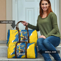 Sweden Flag Day Travel Bag Majestic Elk Floral Nordic Heritage
