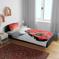 Chile Lapageria Rosea Bedding Set With Flag Color - Wonder Print Shop