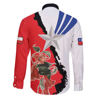 Chile Lapageria Rosea Family Matching Short Sleeve Bodycon Dress and Hawaiian Shirt With Flag Color - Wonder Print Shop