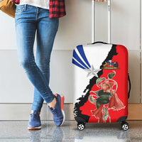 Chile Lapageria Rosea Luggage Cover With Flag Color - Wonder Print Shop