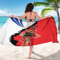 Chile Lapageria Rosea Sarong With Flag Color - Wonder Print Shop