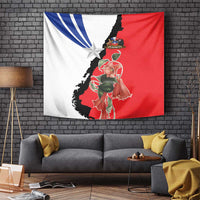 Chile Lapageria Rosea Tapestry With Flag Color - Wonder Print Shop