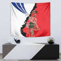 Chile Lapageria Rosea Tapestry With Flag Color - Wonder Print Shop