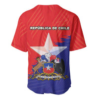 Chile Coat Of Arms Baseball Jersey With Flag Style - Wonder Print Shop