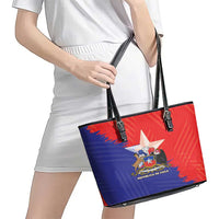 Chile Coat Of Arms Leather Tote Bag With Flag Style - Wonder Print Shop