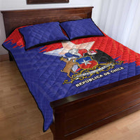 Chile Coat Of Arms Quilt Bed Set With Flag Style - Wonder Print Shop