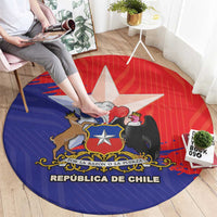 Chile Coat Of Arms Round Carpet With Flag Style