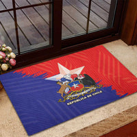 Chile Coat Of Arms Rubber Doormat With Flag Style - Wonder Print Shop