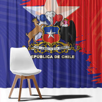 Chile Coat Of Arms Window Curtain With Flag Style - Wonder Print Shop
