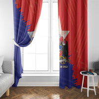 Chile Coat Of Arms Window Curtain With Flag Style - Wonder Print Shop