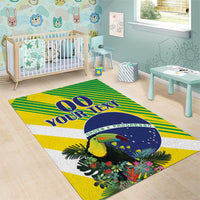 Custom Brazil Independence Day Area Rug Toco Toucan Ordem e Progresso - Wonder Print Shop