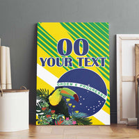Custom Brazil Independence Day Canvas Wall Art Toco Toucan Ordem e Progresso - Wonder Print Shop