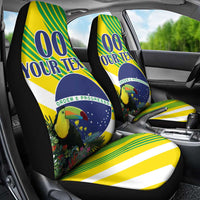 Custom Brazil Independence Day Car Seat Cover Toco Toucan Ordem e Progresso - Wonder Print Shop