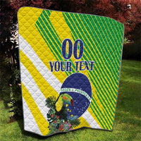 Custom Brazil Independence Day Quilt Toco Toucan Ordem e Progresso - Wonder Print Shop