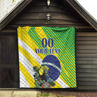 Custom Brazil Independence Day Quilt Toco Toucan Ordem e Progresso - Wonder Print Shop