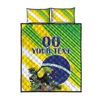 Custom Brazil Independence Day Quilt Bed Set Toco Toucan Ordem e Progresso - Wonder Print Shop
