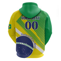 Custom Brazil Independence Day Zip Hoodie Toco Toucan Ordem e Progresso - Wonder Print Shop