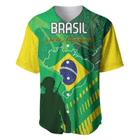 Custom Brazil Happy Independence Day Baseball Jersey Cristo Redentor Flag Style - Wonder Print Shop