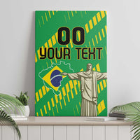 Custom Brazil Happy Independence Day Canvas Wall Art Cristo Redentor Flag Style - Wonder Print Shop