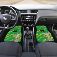 Custom Brazil Happy Independence Day Car Mats Cristo Redentor Flag Style - Wonder Print Shop