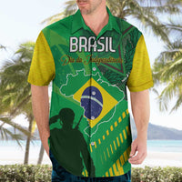 Custom Brazil Happy Independence Day Hawaiian Shirt Cristo Redentor Flag Style - Wonder Print Shop