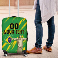 Custom Brazil Happy Independence Day Luggage Cover Cristo Redentor Flag Style - Wonder Print Shop