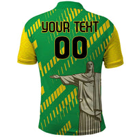 Custom Brazil Happy Independence Day Polo Shirt Cristo Redentor Flag Style - Wonder Print Shop
